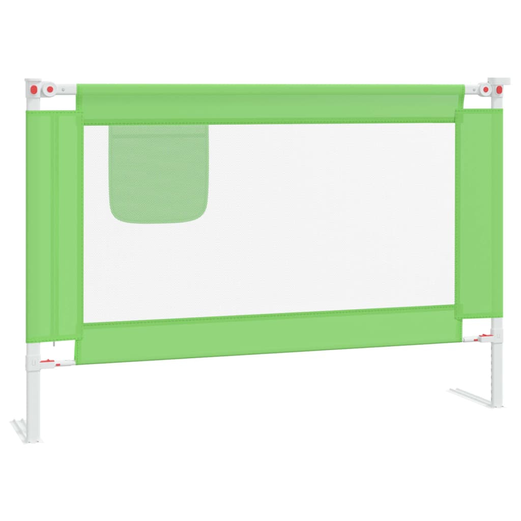 vidaXL Toddler Safety Bed Rail Green 100x25 cm Fabric