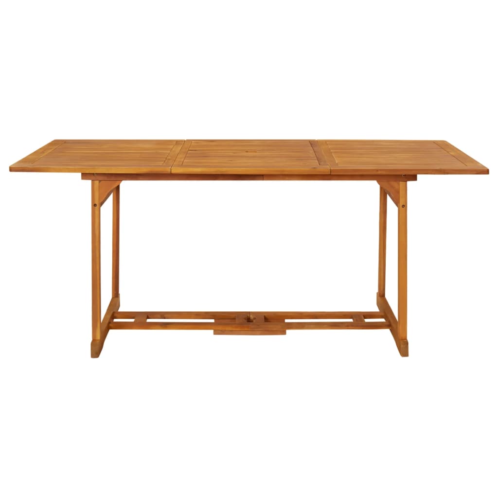 vidaXL Garden Dining Table 180x90x75 cm Solid Acacia Wood