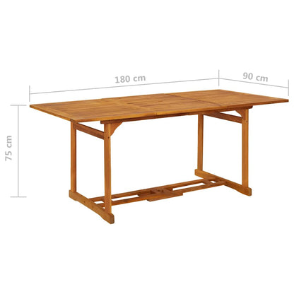 315945 vidaXL Garden Dining Table 180x90x75 cm Solid Acacia Wood