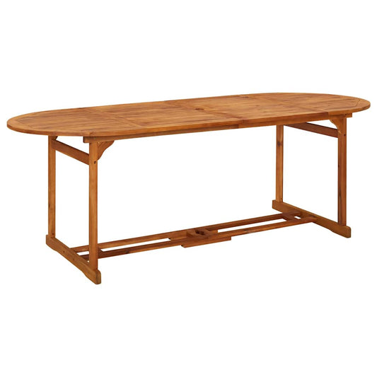 315949 vidaXL Garden Dining Table 220x90x75 cm Solid Acacia Wood