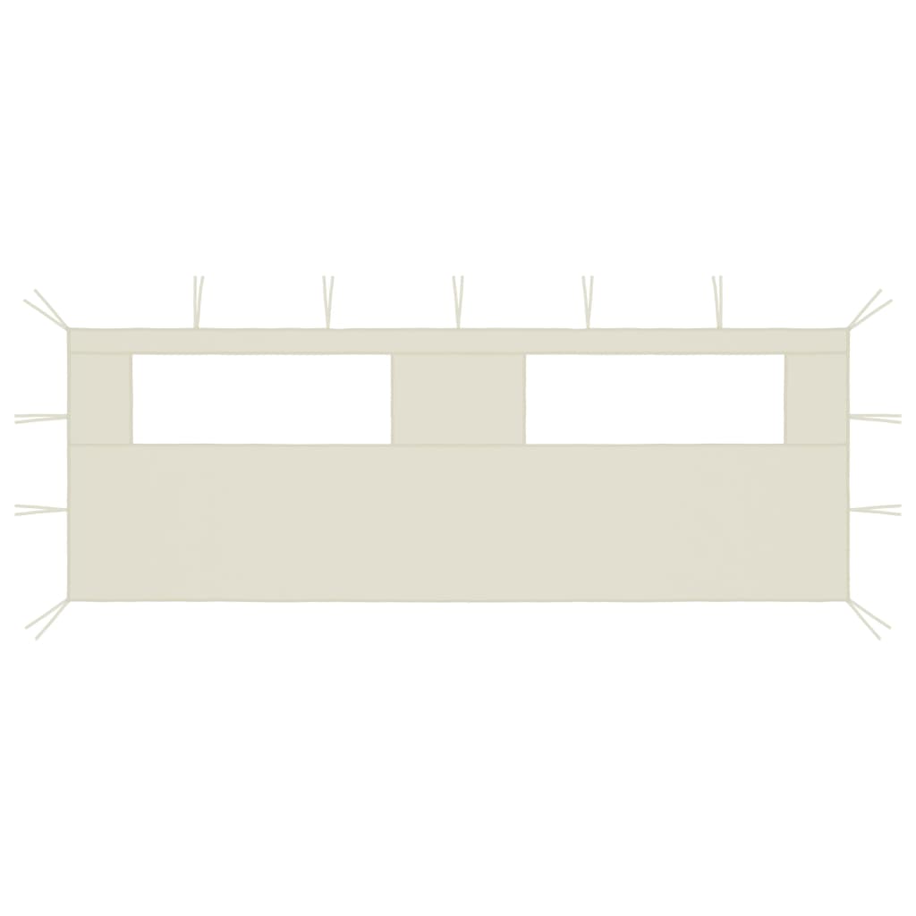 vidaXL Gazebo Sidewall with Windows 6x2 m Cream