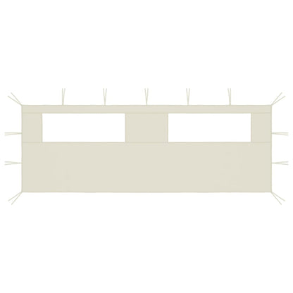 vidaXL Gazebo Sidewall with Windows 6x2 m Cream