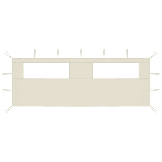 vidaXL Gazebo Sidewall with Windows 6x2 m Cream