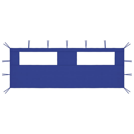 3070414 vidaXL Gazebo Sidewall with Windows 6x2 m Blue (315303)