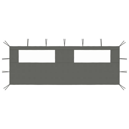 vidaXL Gazebo Sidewall with Windows 6x2 m Anthracite