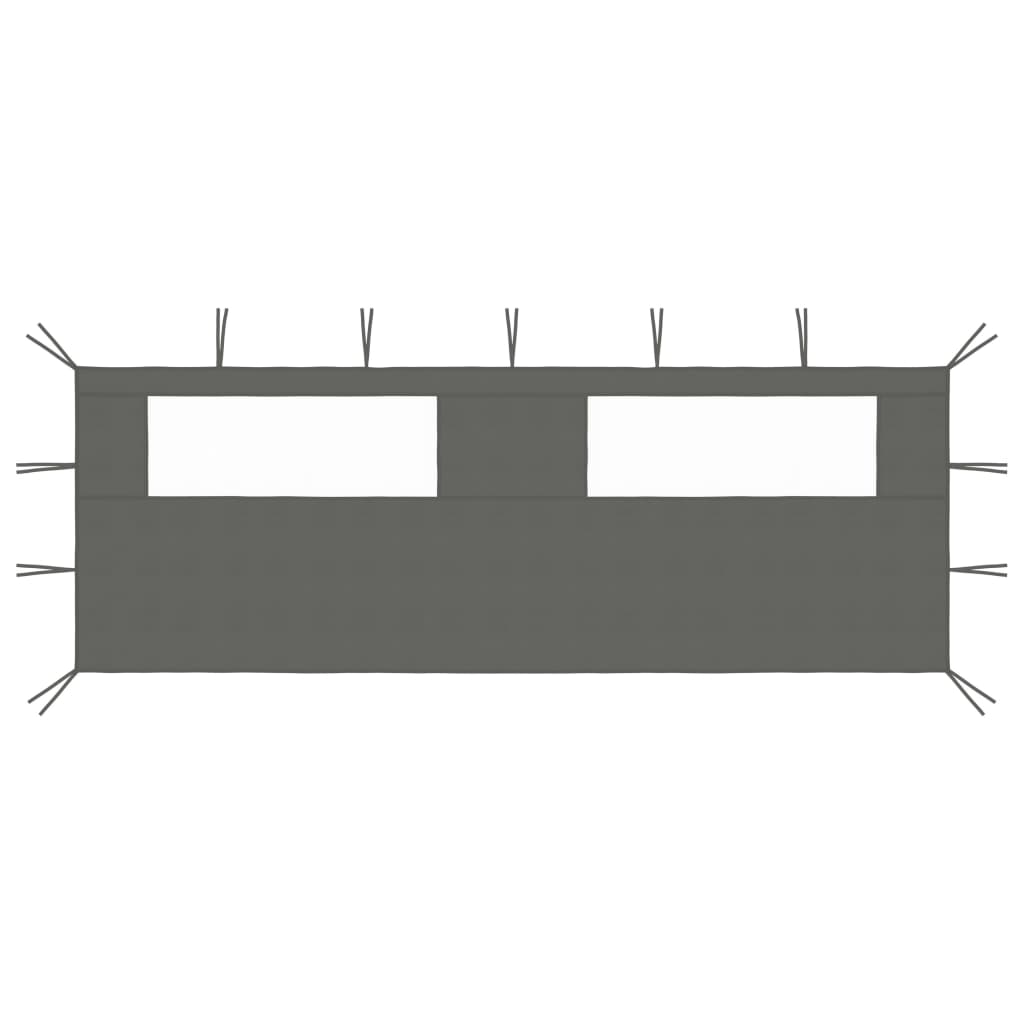 3070415 vidaXL Gazebo Sidewall with Windows 6x2 m Anthracite (315304)