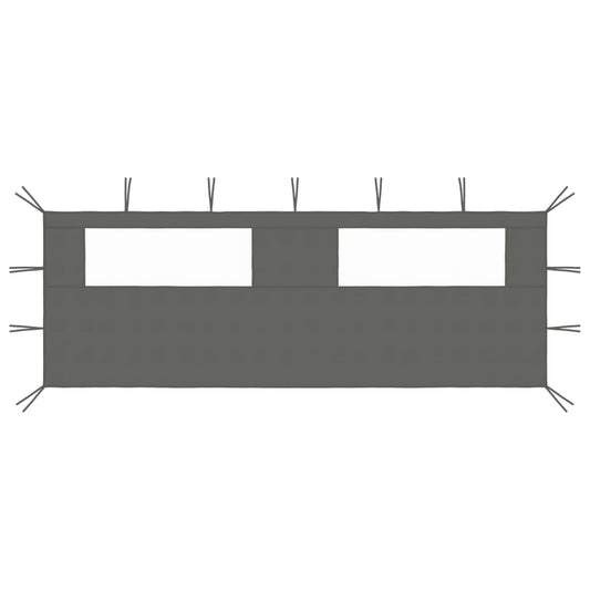 3070415 vidaXL Gazebo Sidewall with Windows 6x2 m Anthracite (315304)
