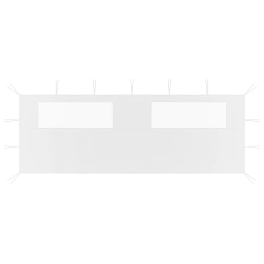 3070416 vidaXL Gazebo Sidewall with Windows 6x2 m White (315305)