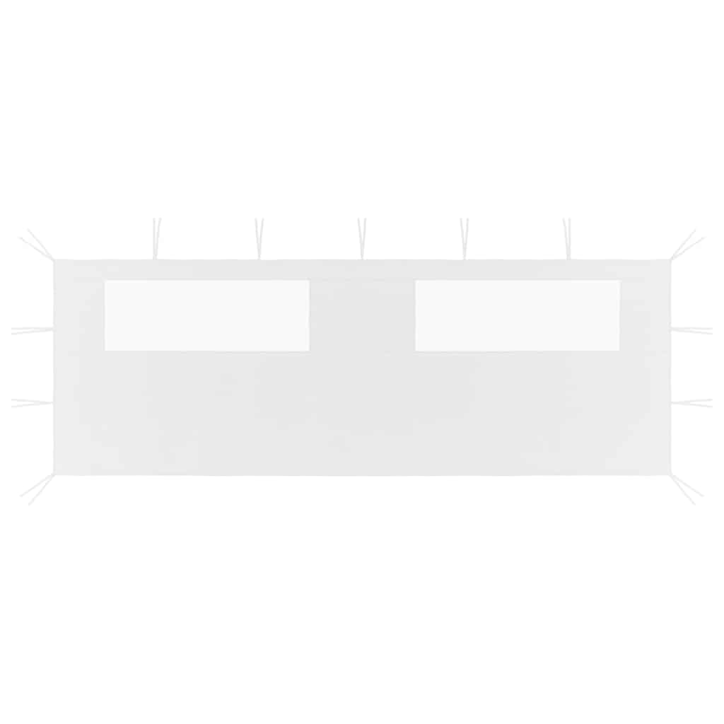 vidaXL Gazebo Sidewall with Windows 6x2 m White