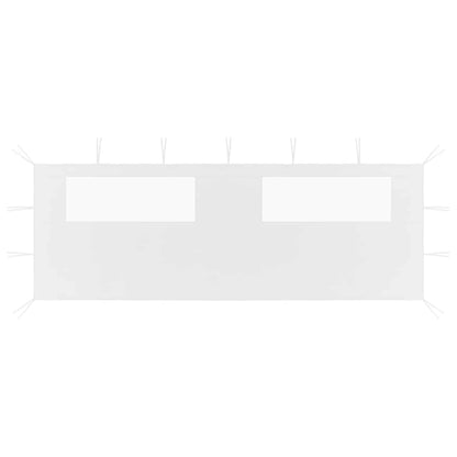 vidaXL Gazebo Sidewall with Windows 6x2 m White