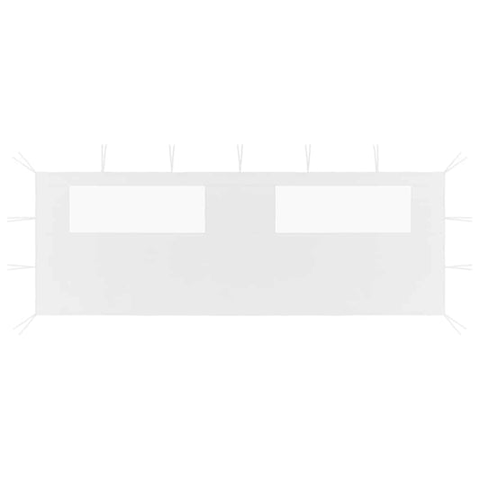vidaXL Gazebo Sidewall with Windows 6x2 m White