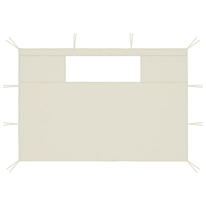 vidaXL Gazebo Sidewalls with Windows 2 pcs Cream