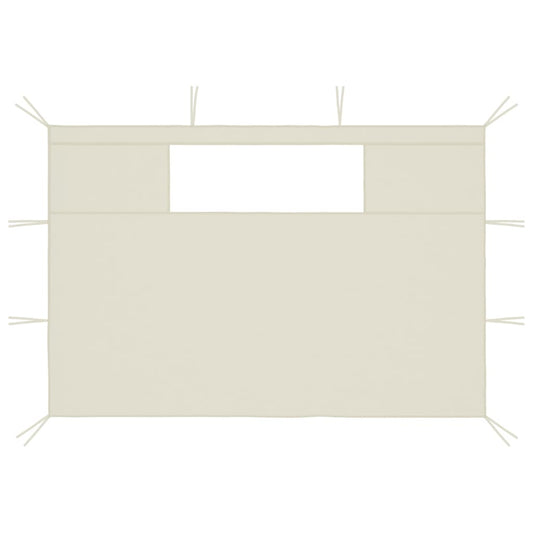 3070417 vidaXL Gazebo Sidewalls with Windows 2 pcs Cream (315306)