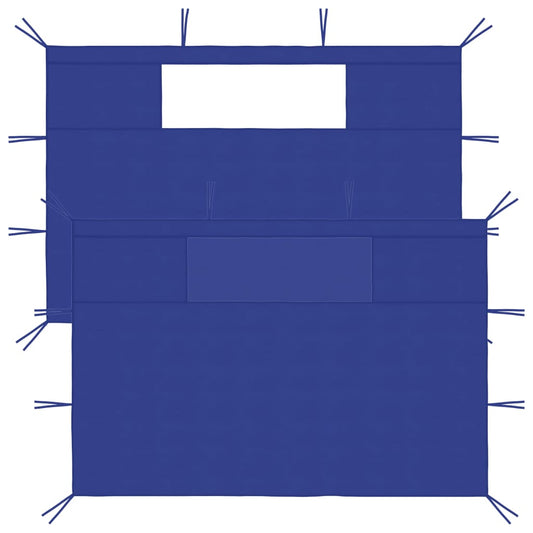 3070418 vidaXL Gazebo Sidewalls with Windows 2 pcs Blue (315307)