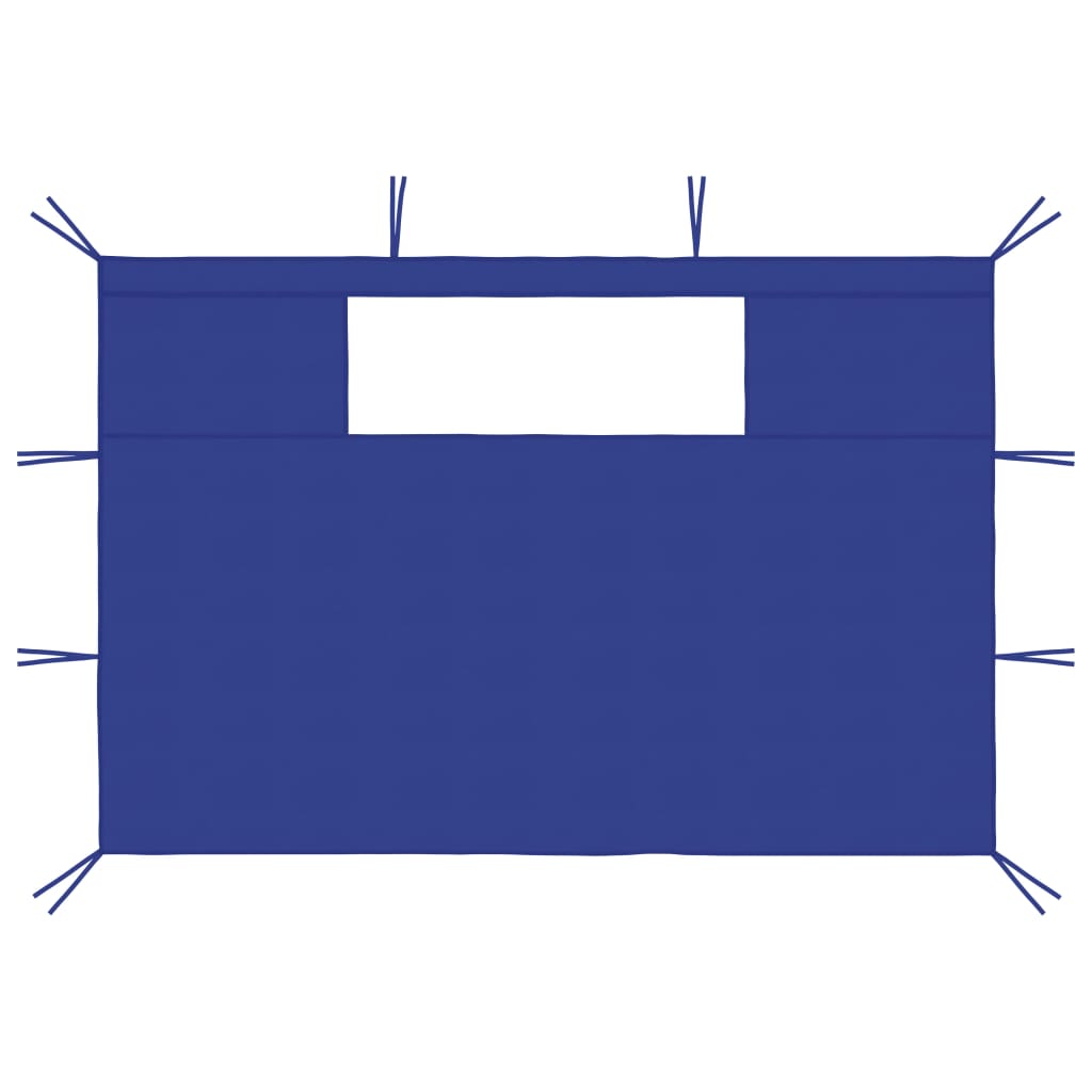 vidaXL Gazebo Sidewalls with Windows 2 pcs Blue