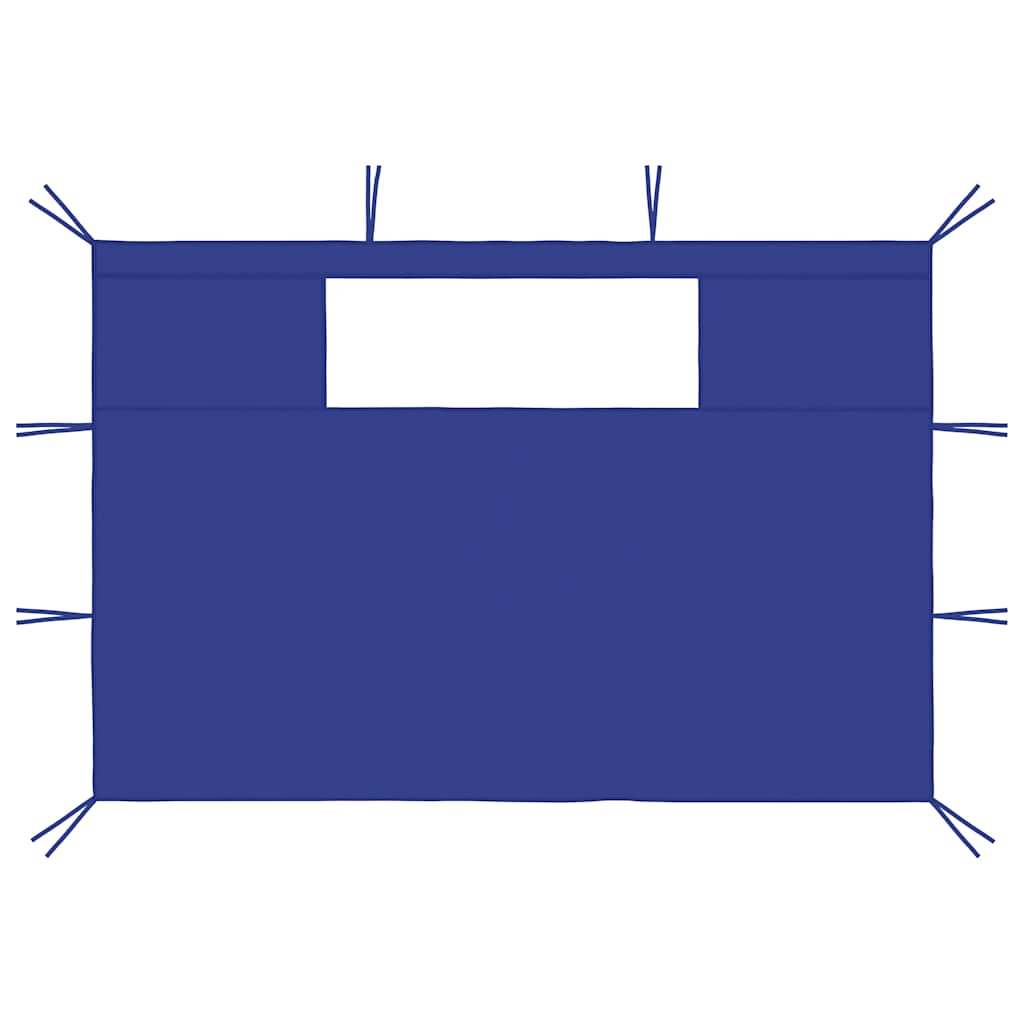 vidaXL Gazebo Sidewalls with Windows 2 pcs Blue