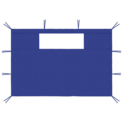 vidaXL Gazebo Sidewalls with Windows 2 pcs Blue