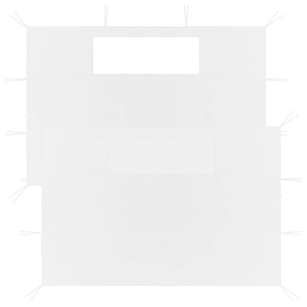 3070420 vidaXL Gazebo Sidewalls with Windows 2 pcs White (315309)