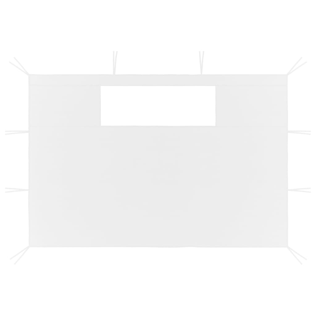 3070420 vidaXL Gazebo Sidewalls with Windows 2 pcs White (315309)