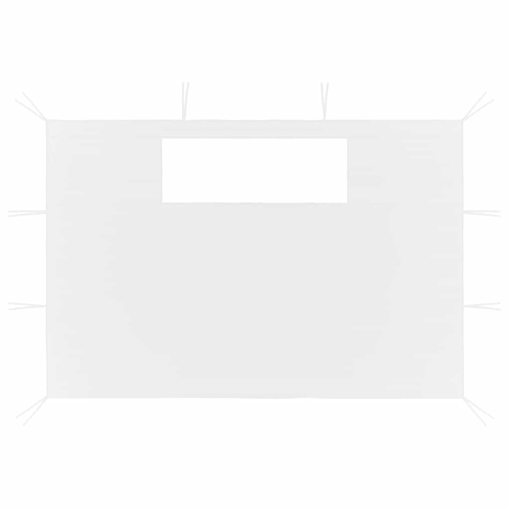 vidaXL Gazebo Sidewalls with Windows 2 pcs White