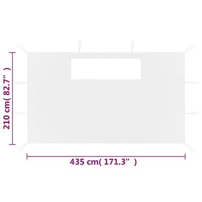 3070420 vidaXL Gazebo Sidewalls with Windows 2 pcs White (315309)