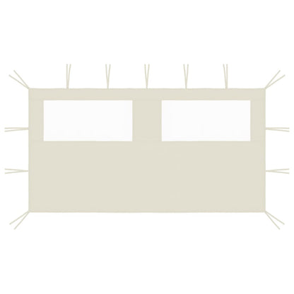 vidaXL Gazebo Sidewall with Windows 4x2 m Cream