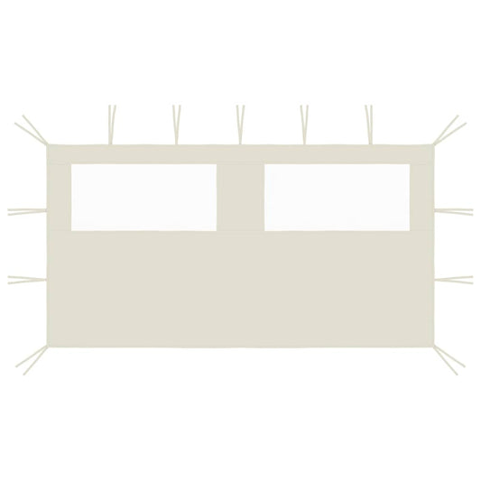 vidaXL Gazebo Sidewall with Windows 4x2 m Cream