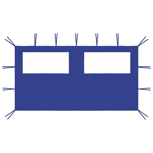 3070422 vidaXL Gazebo Sidewall with Windows 4x2 m Blue (315311)