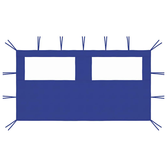 vidaXL Gazebo Sidewall with Windows 4x2 m Blue