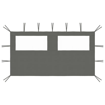 vidaXL Gazebo Sidewall with Windows 4x2 m Anthracite