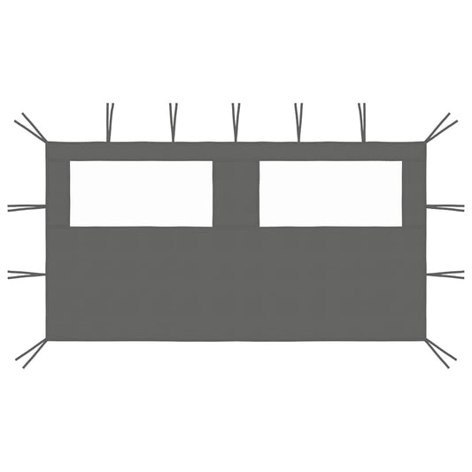 vidaXL Gazebo Sidewall with Windows 4x2 m Anthracite