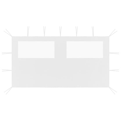 vidaXL Gazebo Sidewall with Windows 4x2 m White