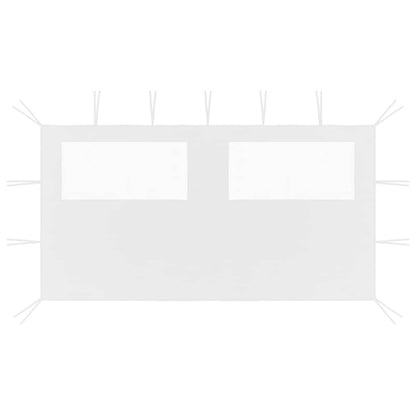 vidaXL Gazebo Sidewall with Windows 4x2 m White