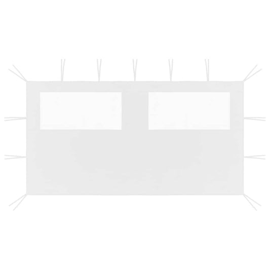 vidaXL Gazebo Sidewall with Windows 4x2 m White