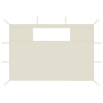 vidaXL Gazebo Sidewalls with Windows 2 pcs Cream