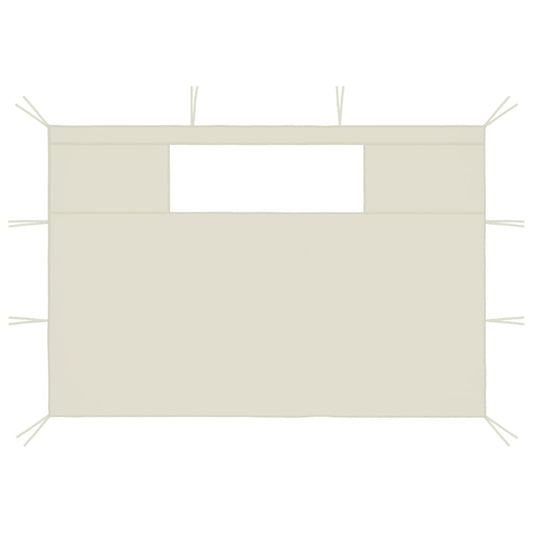 3070425 vidaXL Gazebo Sidewalls with Windows 2 pcs Cream (315314)