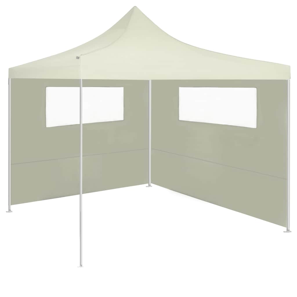 vidaXL Gazebo Sidewalls with Windows 2 pcs Cream