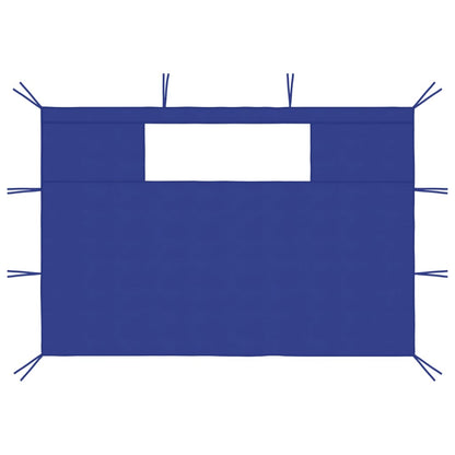 vidaXL Gazebo Sidewalls with Windows 2 pcs Blue