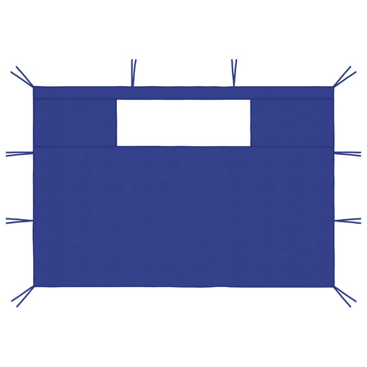 3070426 vidaXL Gazebo Sidewalls with Windows 2 pcs Blue (315315)