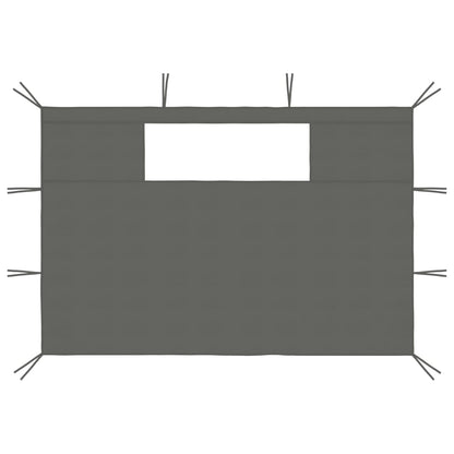 vidaXL Gazebo Sidewalls with Windows 2 pcs Anthracite