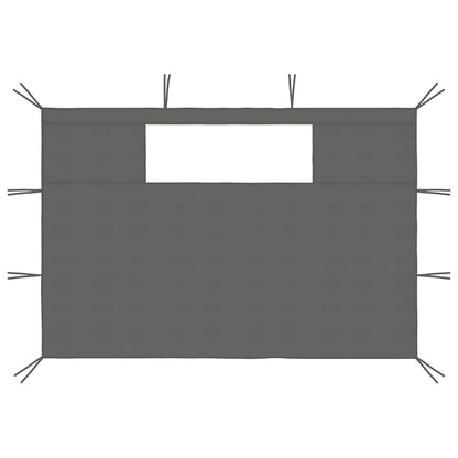 vidaXL Gazebo Sidewalls with Windows 2 pcs Anthracite