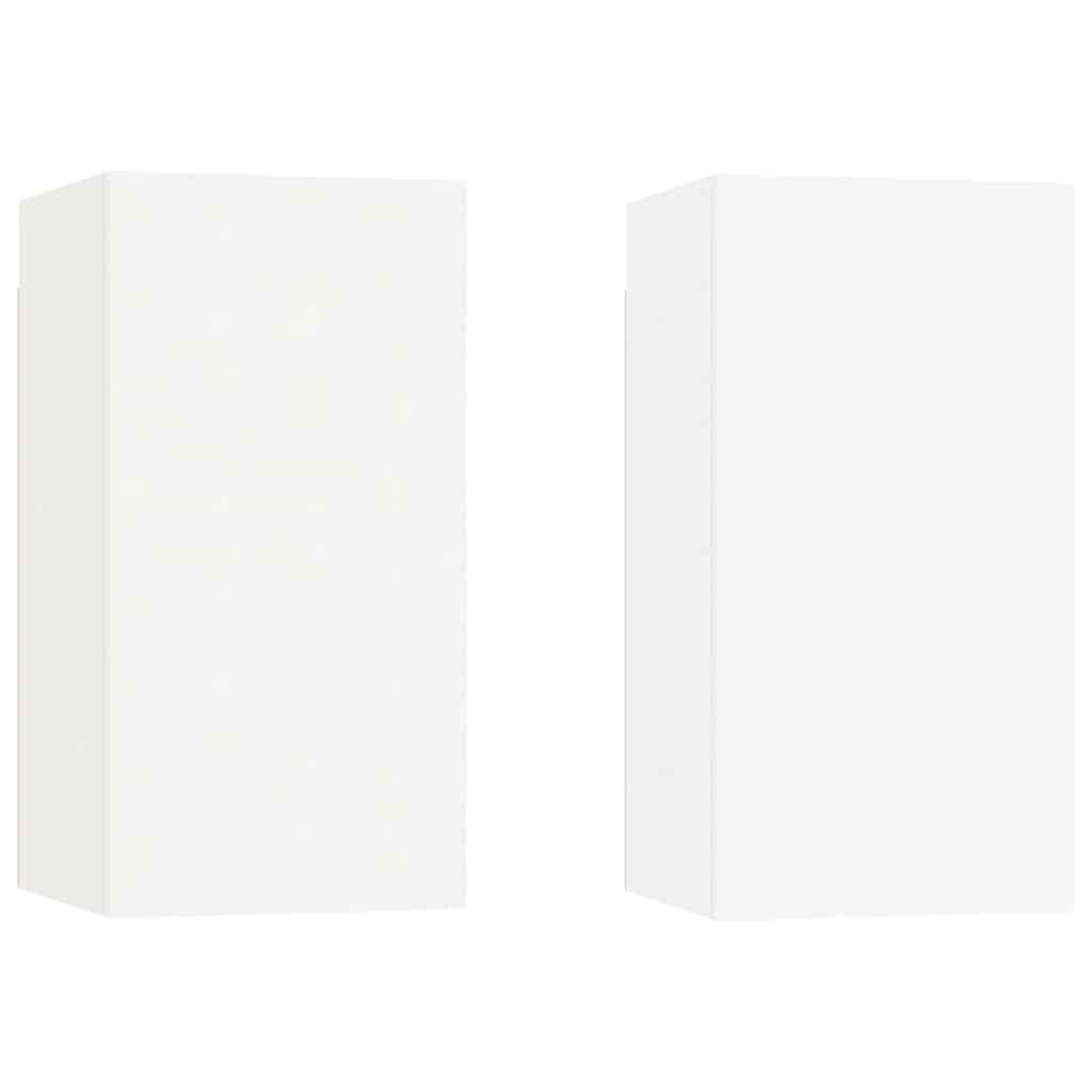 vidaXL TV Cabinets 2 pcs White 30.5x30x60 cm Engineered Wood