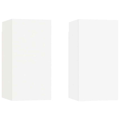 vidaXL TV Cabinets 2 pcs White 30.5x30x60 cm Engineered Wood