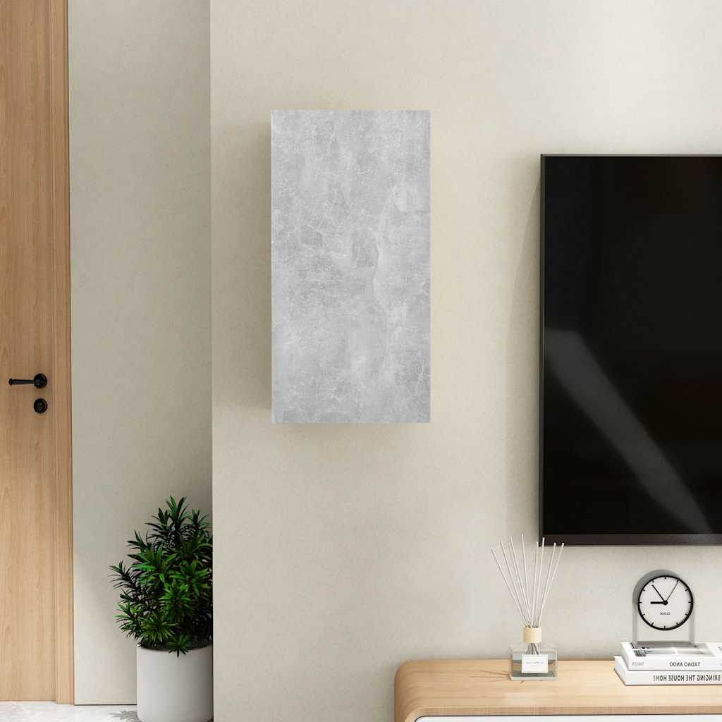 vidaXL TV Cabinet Concrete Grey 30.5x30x60 cm Engineered Wood