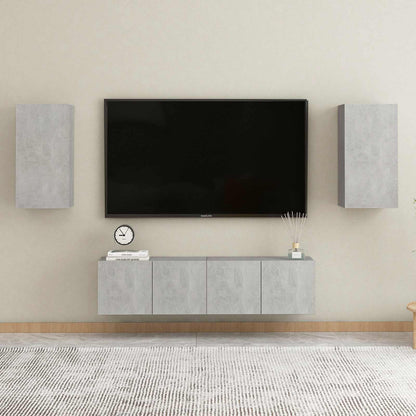 vidaXL TV Cabinets 2 pcs Concrete Grey 30.5x30x60 cm Engineered Wood