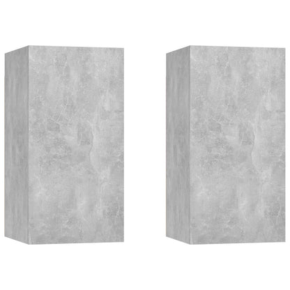 vidaXL TV Cabinets 2 pcs Concrete Grey 30.5x30x60 cm Engineered Wood