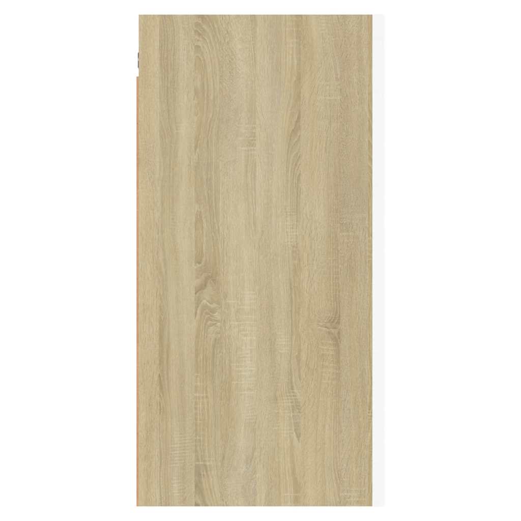 vidaXL TV Cabinet White and Sonoma Oak 30.5x30x60 cm Engineered Wood