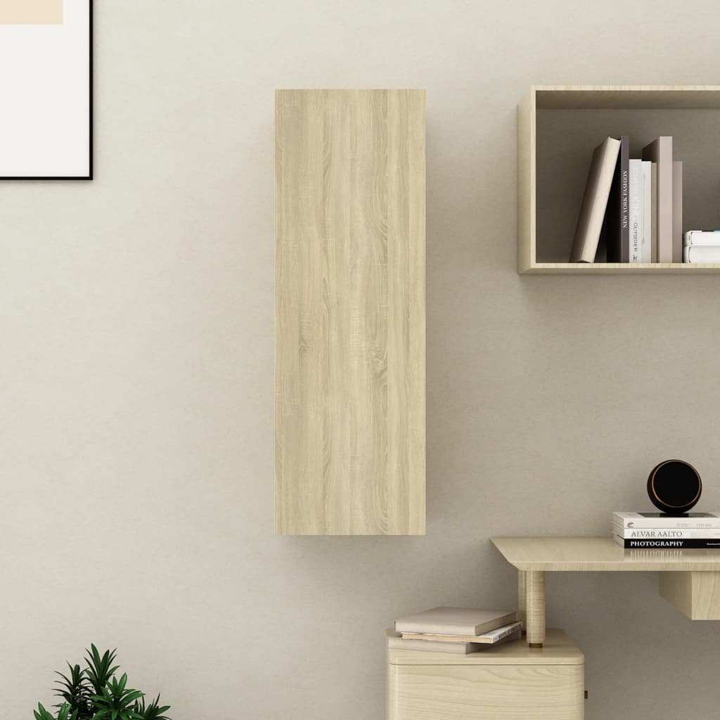 vidaXL TV Cabinet Sonoma Oak 30.5x30x90 cm Engineered Wood