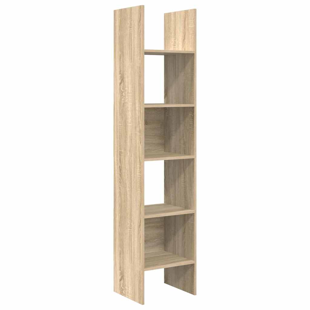803401 vidaXL Book Cabinet Sonoma Oak 40x35x180 cm Engineered Wood