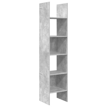 803402 vidaXL Book Cabinet Concrete Grey 40x35x180 cm Engineered Wood